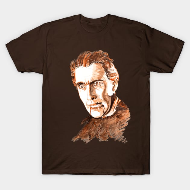 Dracula-Christopher Lee Classic T-Shirt by beaugeste2280@yahoo.com